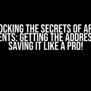 Unlocking the Secrets of Array Elements: Getting the Address and Saving it Like a Pro!